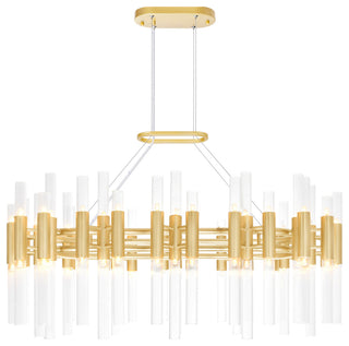 Orgue 72 Light Chandelier With Satin Gold Finish