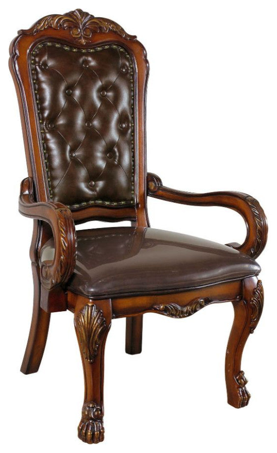 Acme Dresden Office Chair PU and Cherry Oak
