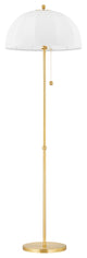 1 Light Floor Lamp, Aged Brass