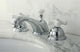 Kingston Brass Widespread Bathroom Faucet With Brass Pop-Up, Polished Chrome