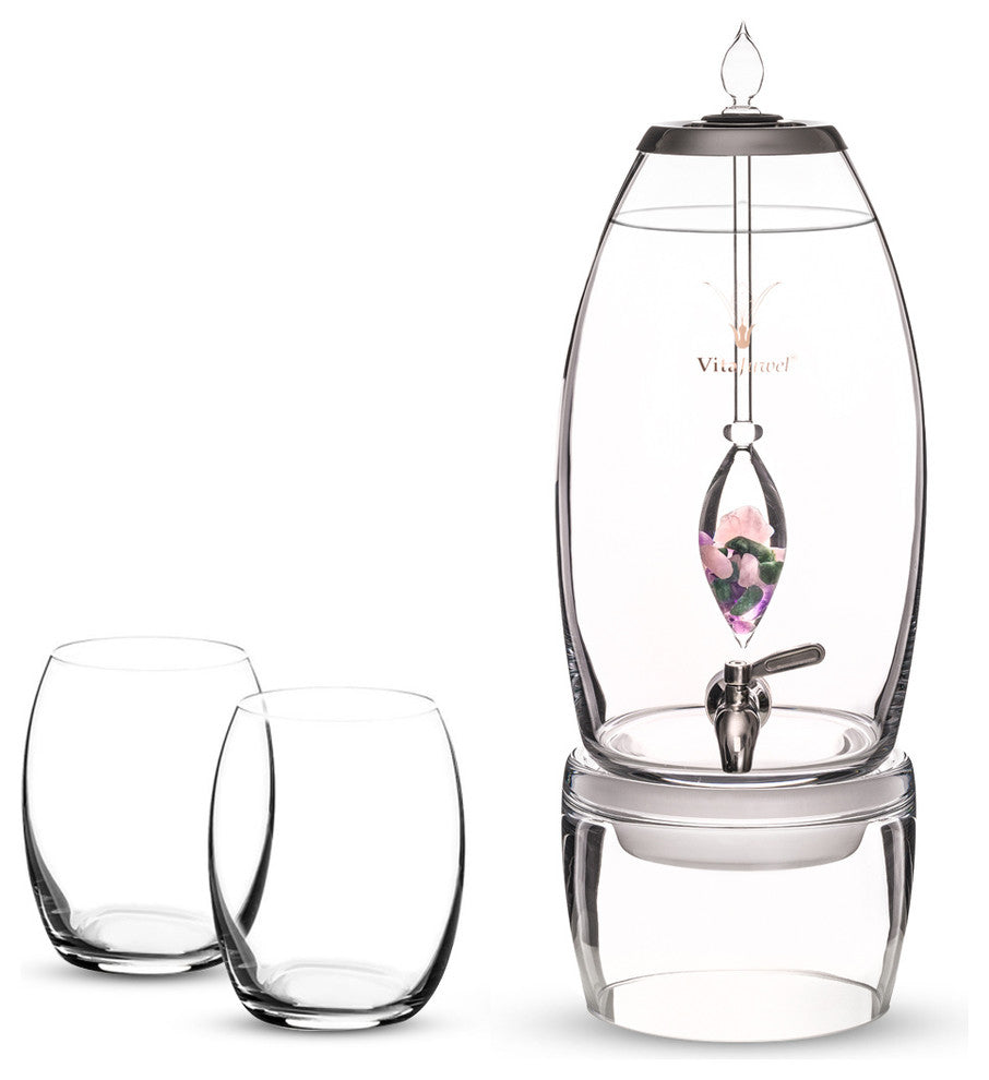 Water Dispenser, VitaJuwel Grande, Drinking Glass 6pc Set, Beauty