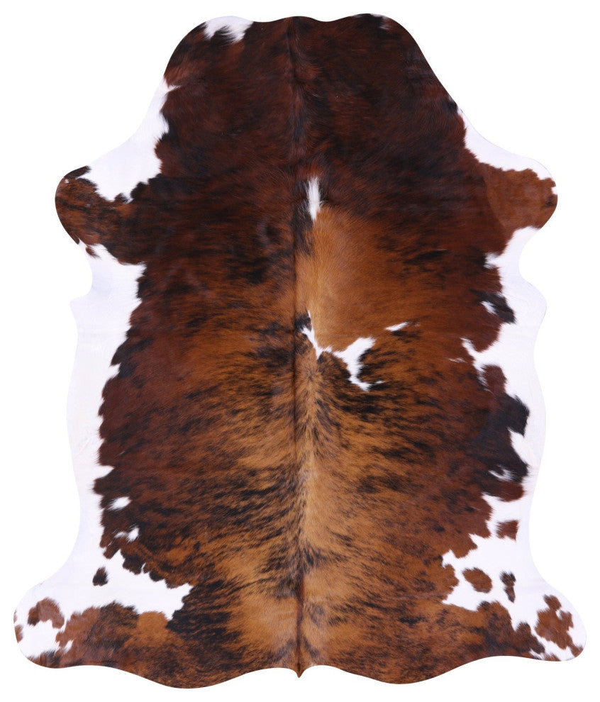 6' 9" X 5' 10" Brindle Natural Cowhide Rug C2420