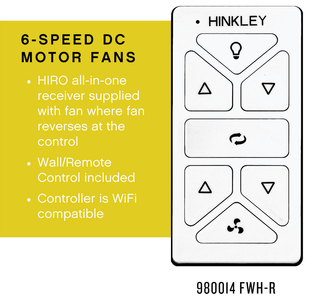 Hinkley Una LED Ceiling Fan, Matte Black, 44"
