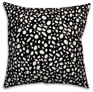 Black and White Bean Throw Pillow- 18x18