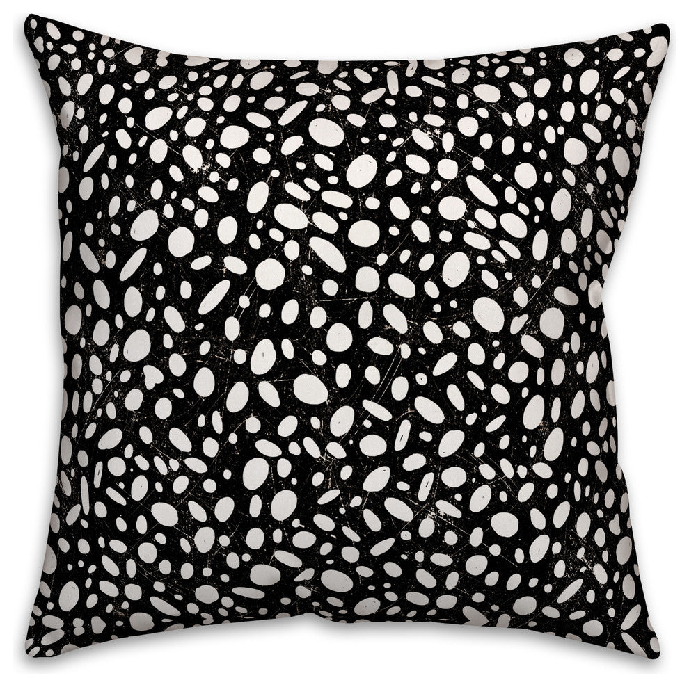 Black and White Bean Throw Pillow- 18x18