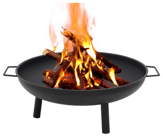vidaXL Fire Pit Fireplace for Camping Picnic Firebowl Outdoor Patio Steel