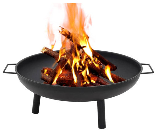 vidaXL Fire Pit Fireplace for Camping Picnic Firebowl Outdoor Patio Steel