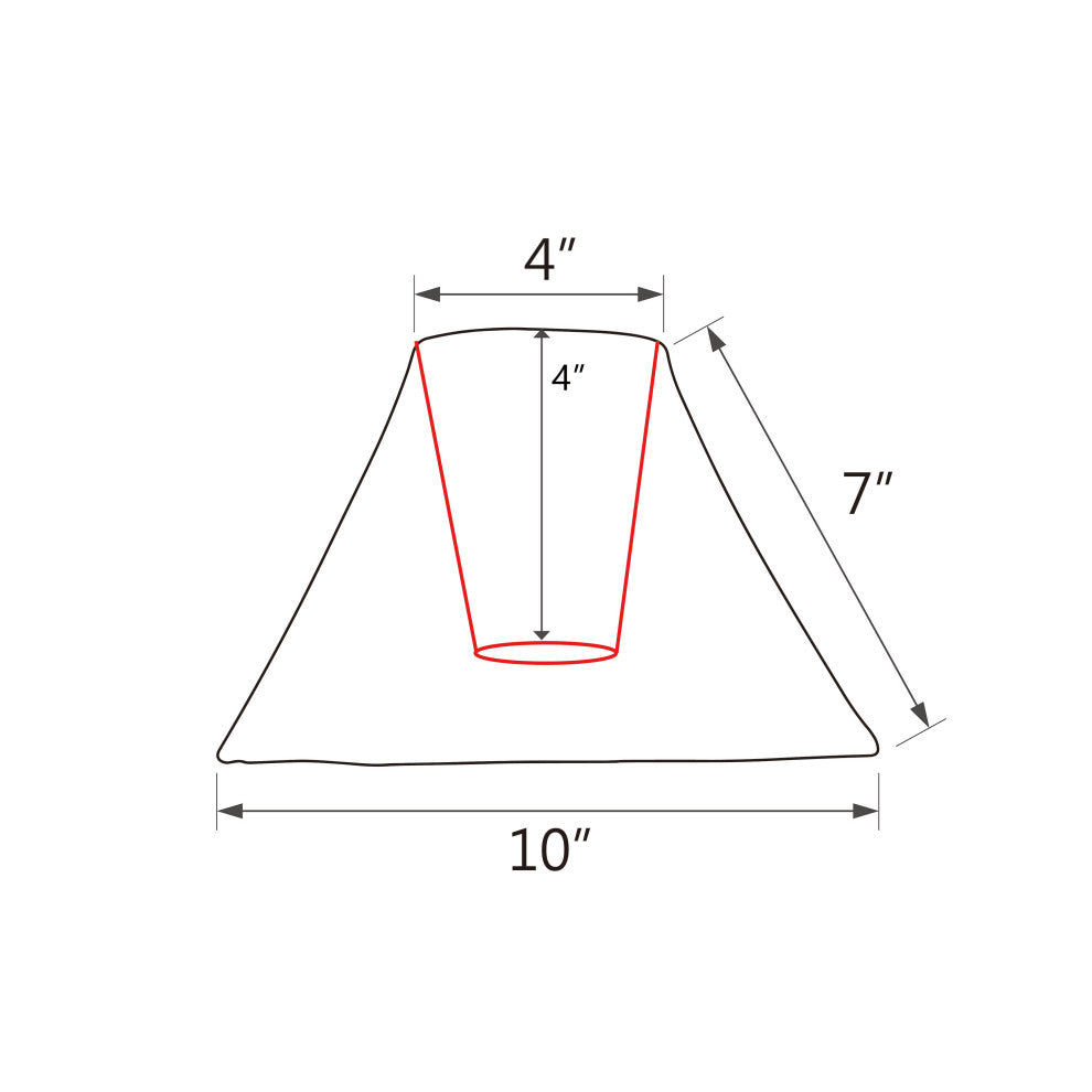 58026 Bell Shape UNO Construction Lamp Shade in Gold, 10" Wide, 4"x10"x7"