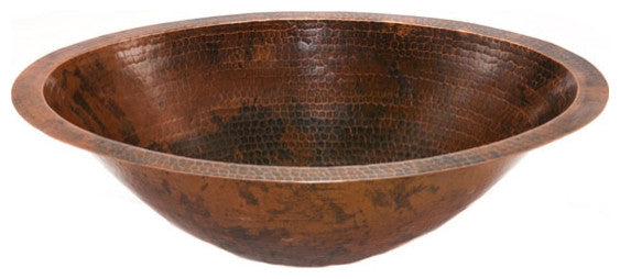 LO20FDB Under Counter Hammered Copper Master Bath Sink