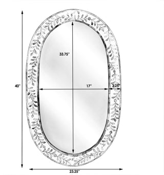 Butler Trubadur Blue and White Bone Inlay Mirror