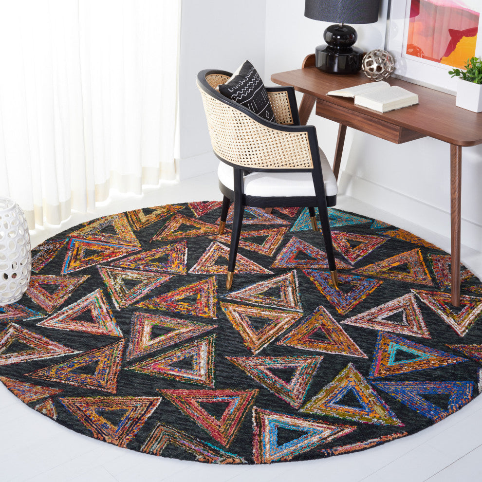 Safavieh Aspen Apn533Y Bohemian Rug, Dark Green and Black, 9'0"x12'0"