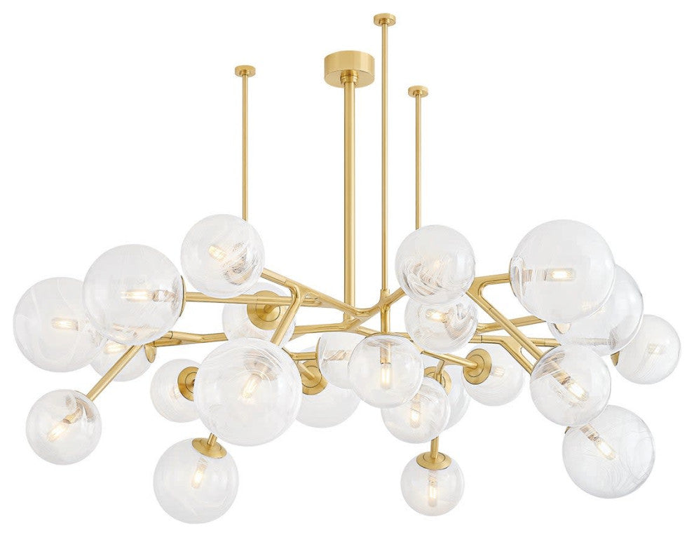 Corbett Lighting 488-68 Glasgow 24 Light 68"W Chandelier - Vintage Polished
