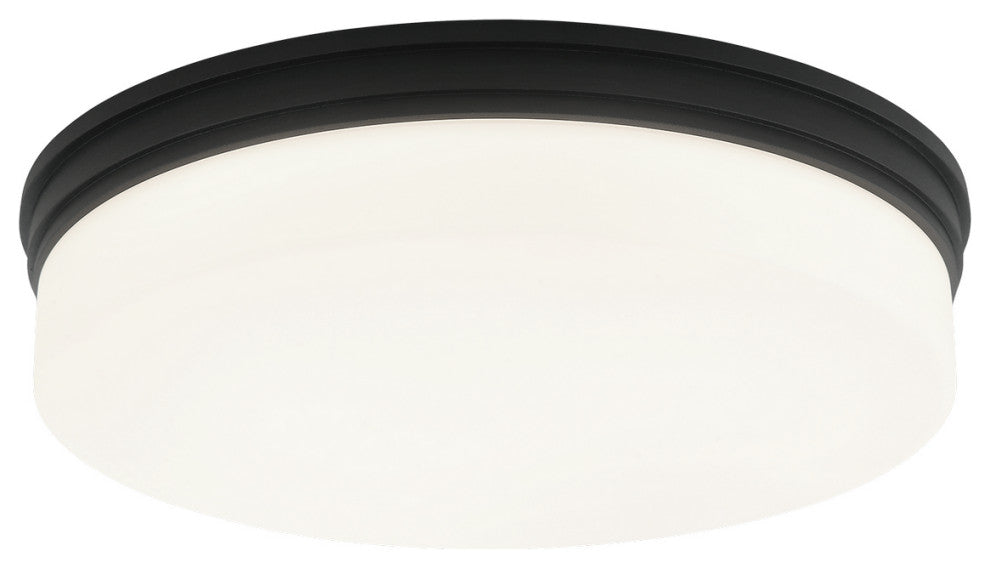Matteo Lighting M10902MB Flush Mount, Matte Black Finish
