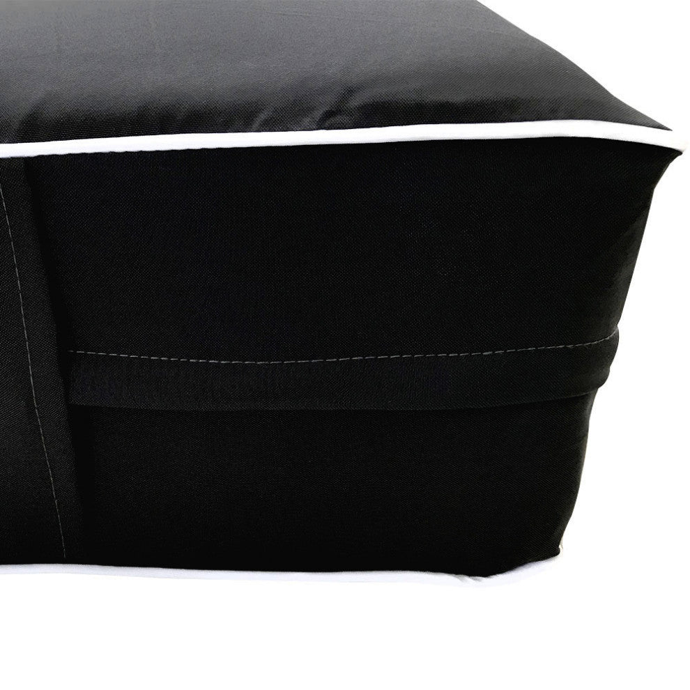 S6 Twin-XL Contrast Trim Mattress Bolster Pillow Outdoor Slip Cover ONLY AD109