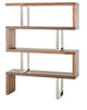 Modrest Maze Modern Geometric Bookcase, Walnut