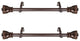 Kettle 1 inch dia. Side Curtain Rod 12-20 inches Long (Set of 2), Bronze