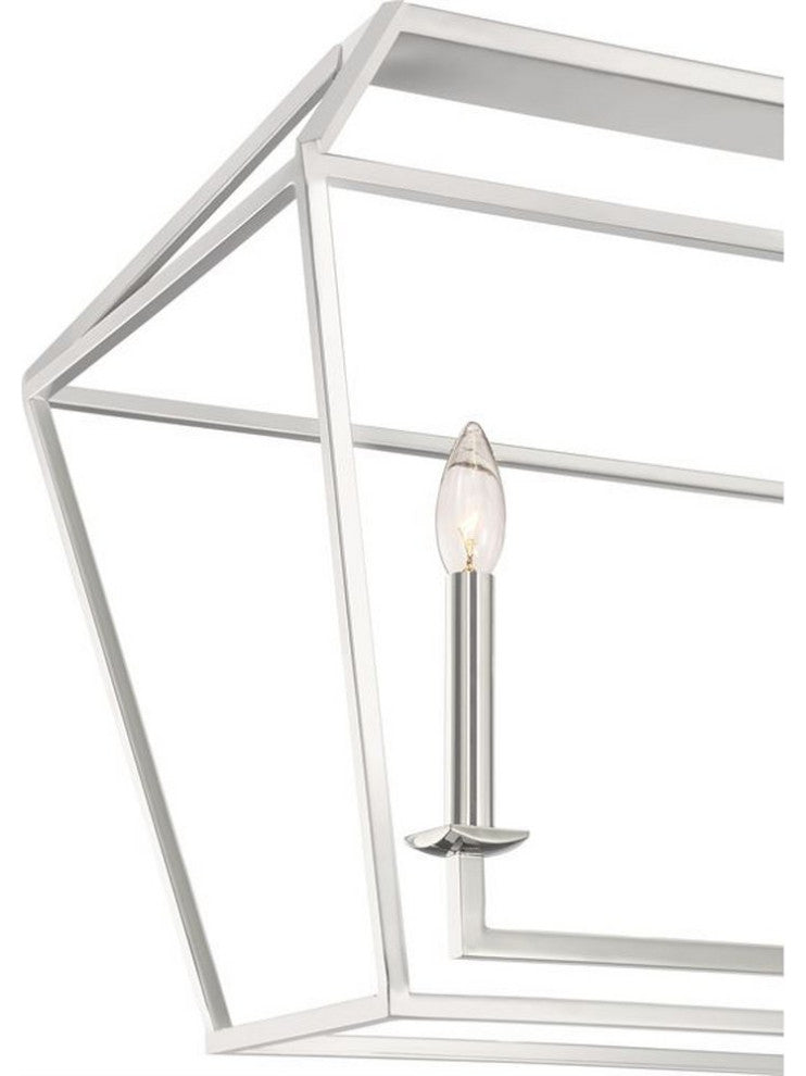 Quoizel AVY542PK Five Light Island Chandelier, Polished Nickel Finish