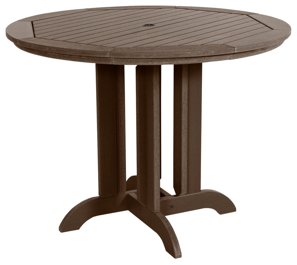 Sequoia 48" Round Counter Dining Table, Weathered Acorn