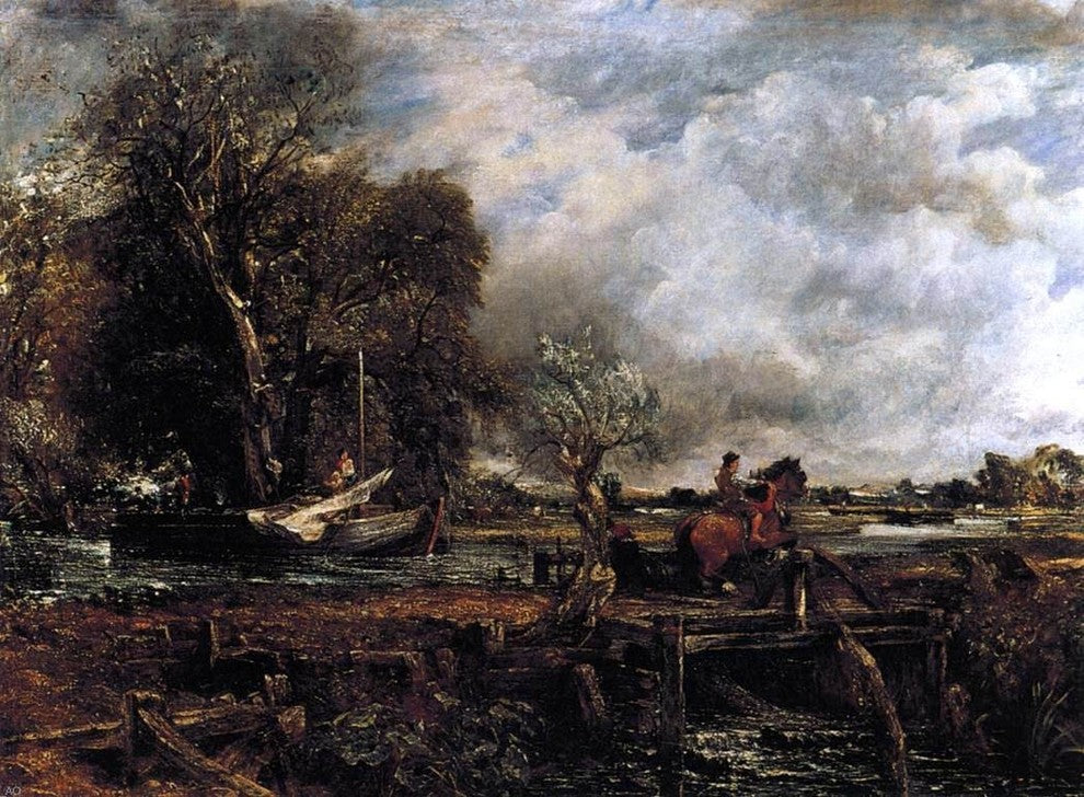 John Constable The Leaping Horse, 21"x28" Gallery Wrapped Canvas Print