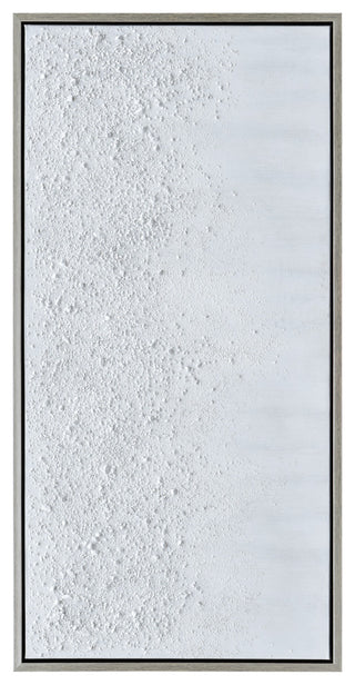 White Snow B Textured Metallic Hand Painted Wall Art Framed Canvas