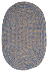 Colonial Mills Softex Check CX25 Blue Ice Check Traditional Area Rug, Oval 4'x6'