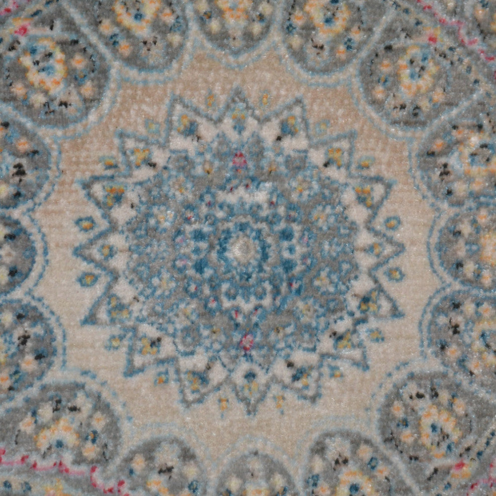 Machine Made Polyester Durable Indoor Outdoor Washable Oriental Pattern Footmat