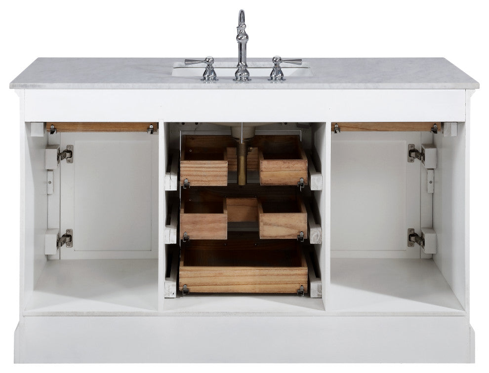 Milano 54" Single Sink Vanity, White