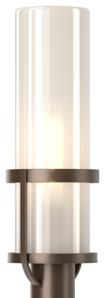 Alcove Outdoor Post Light Coastal Bronze Finish, Frosted Glass
