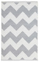 Surya Picnic PIC-4008 2'6"x8' Rug, Medium Gray/White
