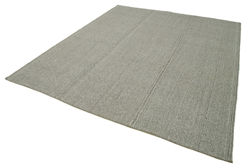 Rug N Carpet - Handmade Turkish 7' 9'' x 9' 3'' Modern Design Wool Kilim Rug
