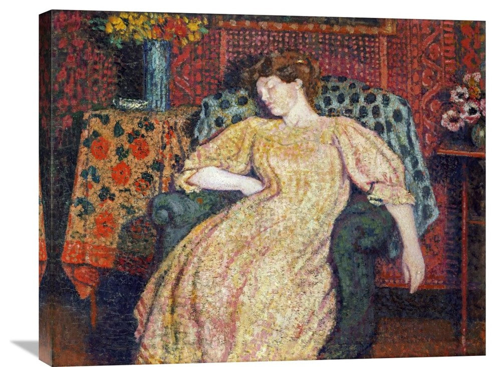 "Sleeping" Stretched Canvas Giclee by Georges Lemmen, 30"x24"