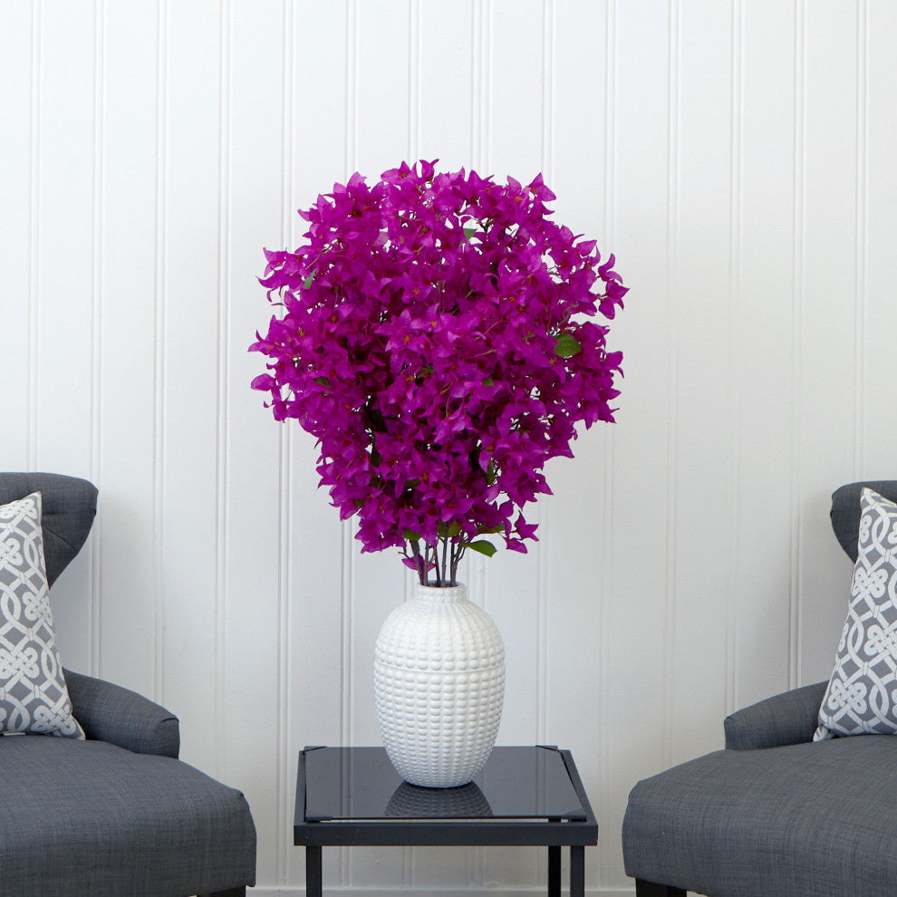 40in. Artificial Purple Bougainvillea Arrangement with Vase