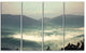 Beautiful Foggy Hills in Sri Lanka, Beach Photo Canvas Print, 48"x28", 4 Panels