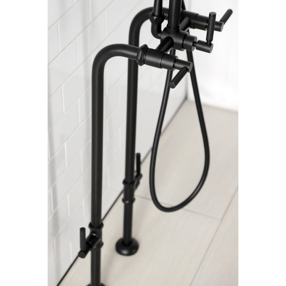 CCK8100DKL Freestanding Tub Faucet With Supply Line, Stop Valve, Matte Black