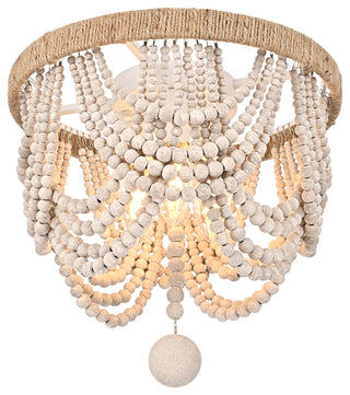 Home Living 12" Beaded Flush Mount, Antique White