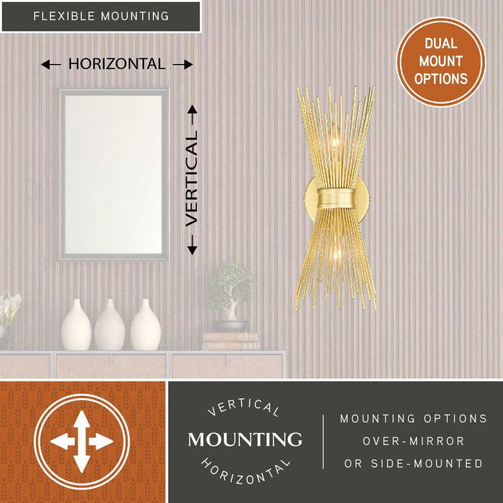 Nikko 6.5" Wall Light Gold