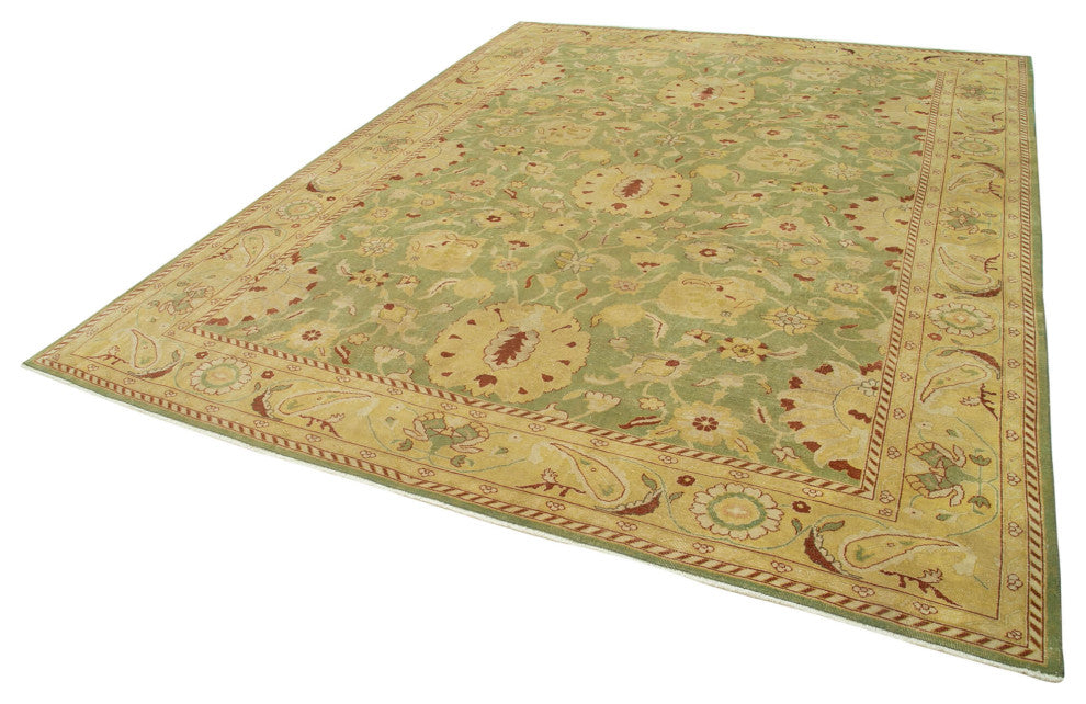 Rug N Carpet - Handwoven Oriental 8' 9" x 11' 3" Unique Oushak Area Rug
