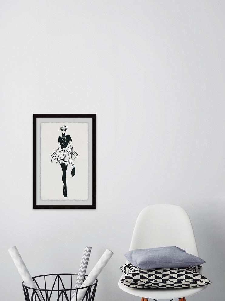 "Straight Ahead" Framed Painting Print, 16"x24"