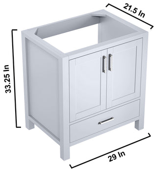 Jacques 30" White Vanity Cabinet Only