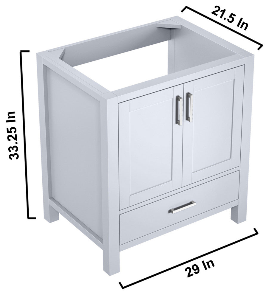 Jacques 30" White Vanity Cabinet Only