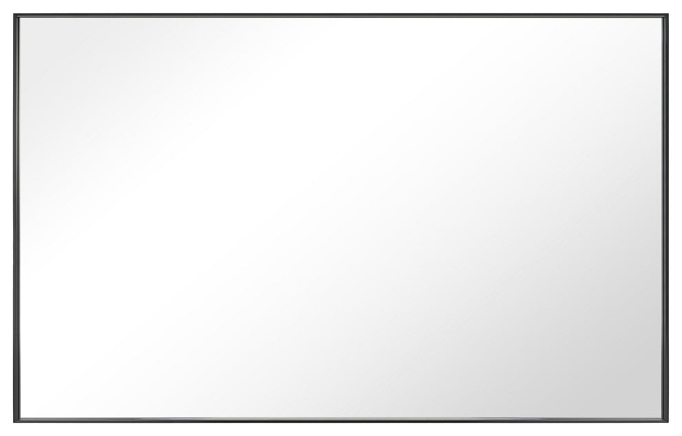 Rectangle Framed Bathroom Vanity Mirror Accent Wall Mirror, Black, 30"x48