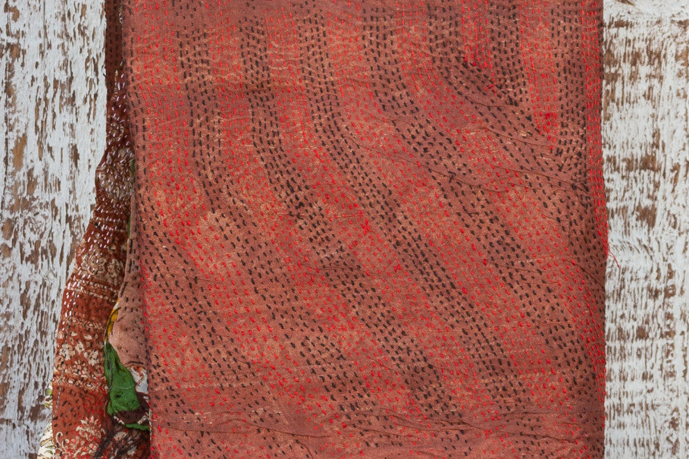 Tribal Silk Kantha Scarf