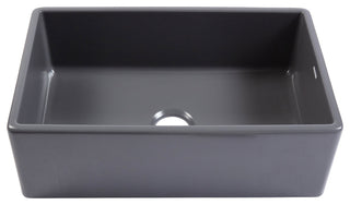 Austen Matte Gray Fireclay 30" Single Bowl Farmhouse Undermount Kitchen Sink