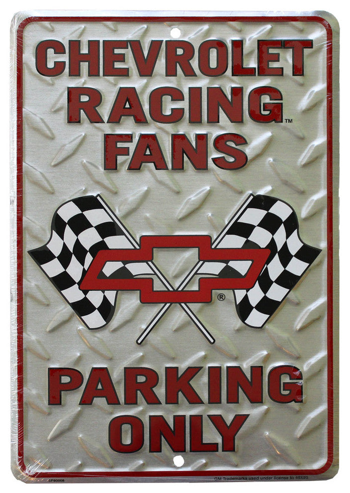 Chevy Racing Fans Parking Sign