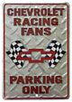 Chevy Racing Fans Parking Sign