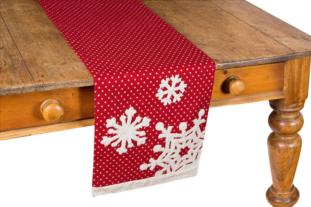 Snowflake Christmas Table Runner, 13"x108"