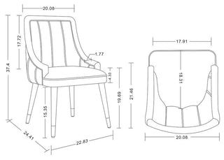 Manhattan Comfort Eda Dining Chair, Set of 2