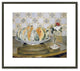 Still Life of a Melon and a vase of Flowers