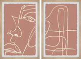 Twisted Mirror Diptych, Set of 2, 30x45 Panels