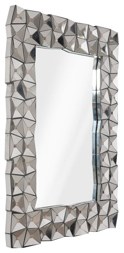 Divot Mirror, Stainless Steel